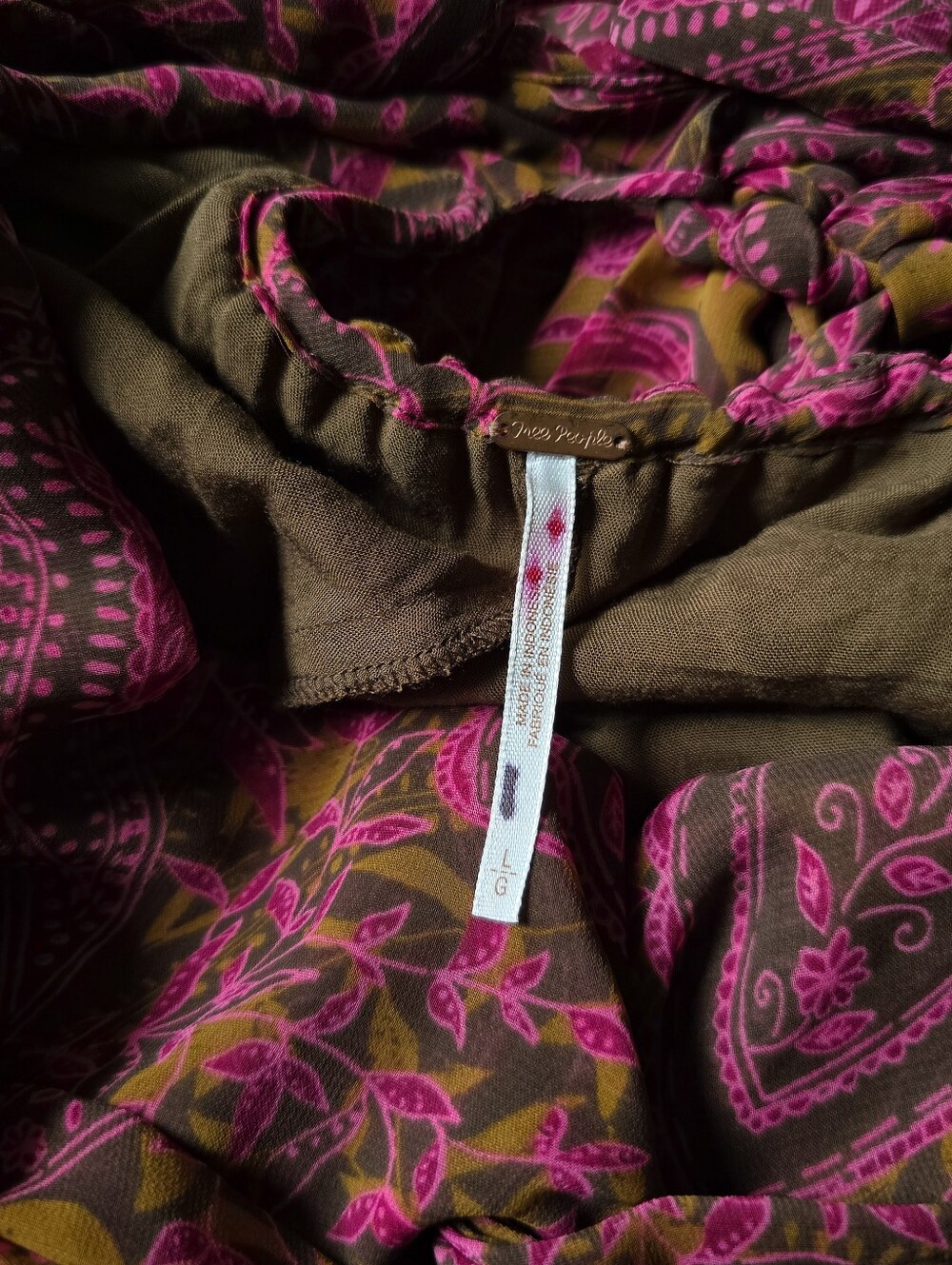 Free People Folklore Paisley Maxi Dress Rust Plum Nwot - Picture 10 of 10